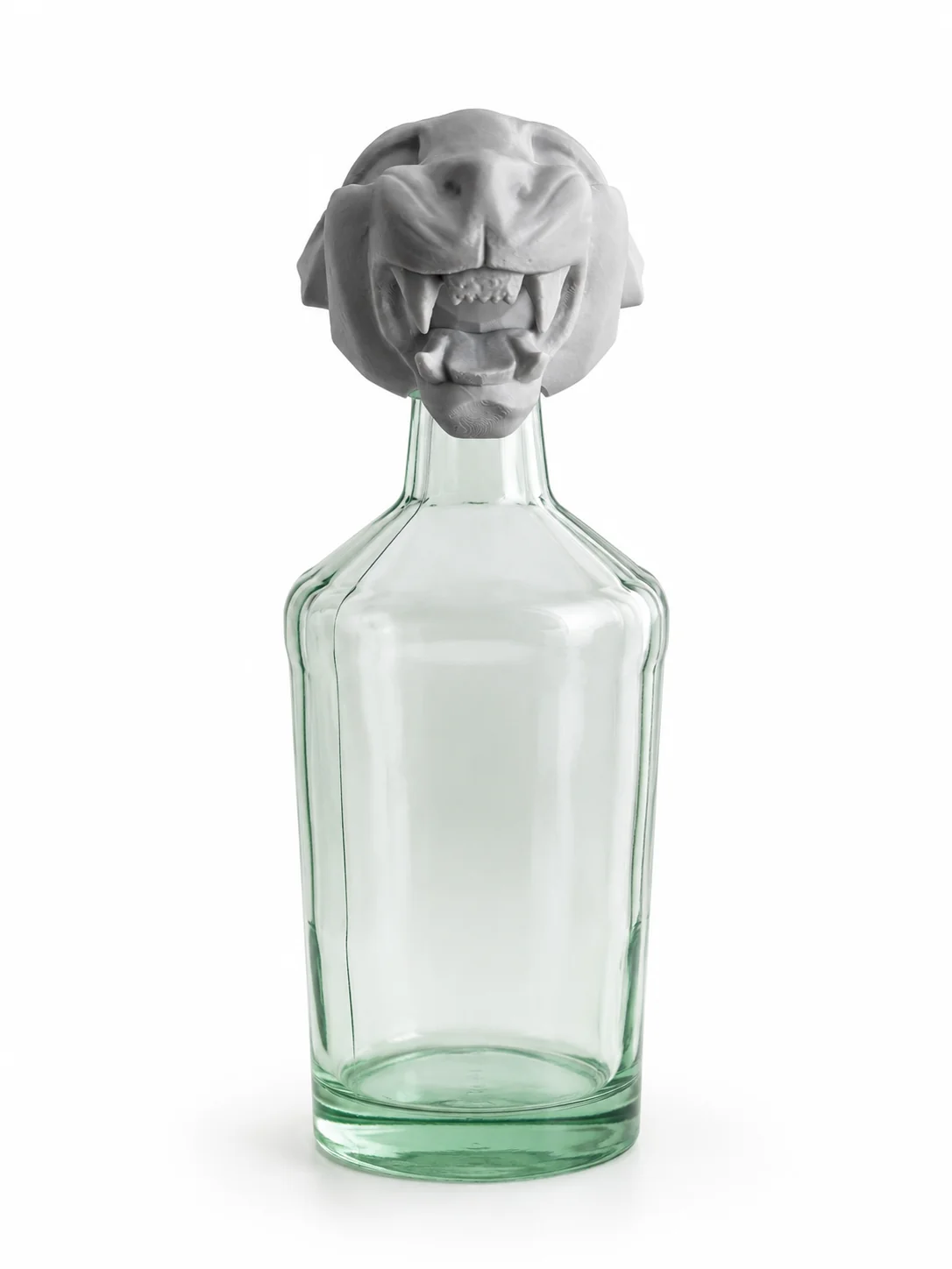 Figura de felino en tapa de botella — diseño personalizado